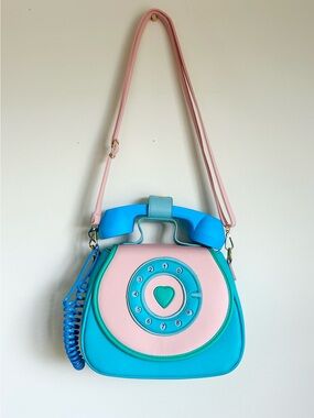 BEWALTZ Ring Ring Convertible Phone Handbag in Mermaizing Blue